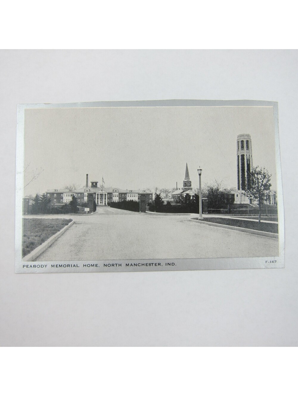 Postcard North Manchester Indiana Peabody Memorial Home Photo Vintage Litho